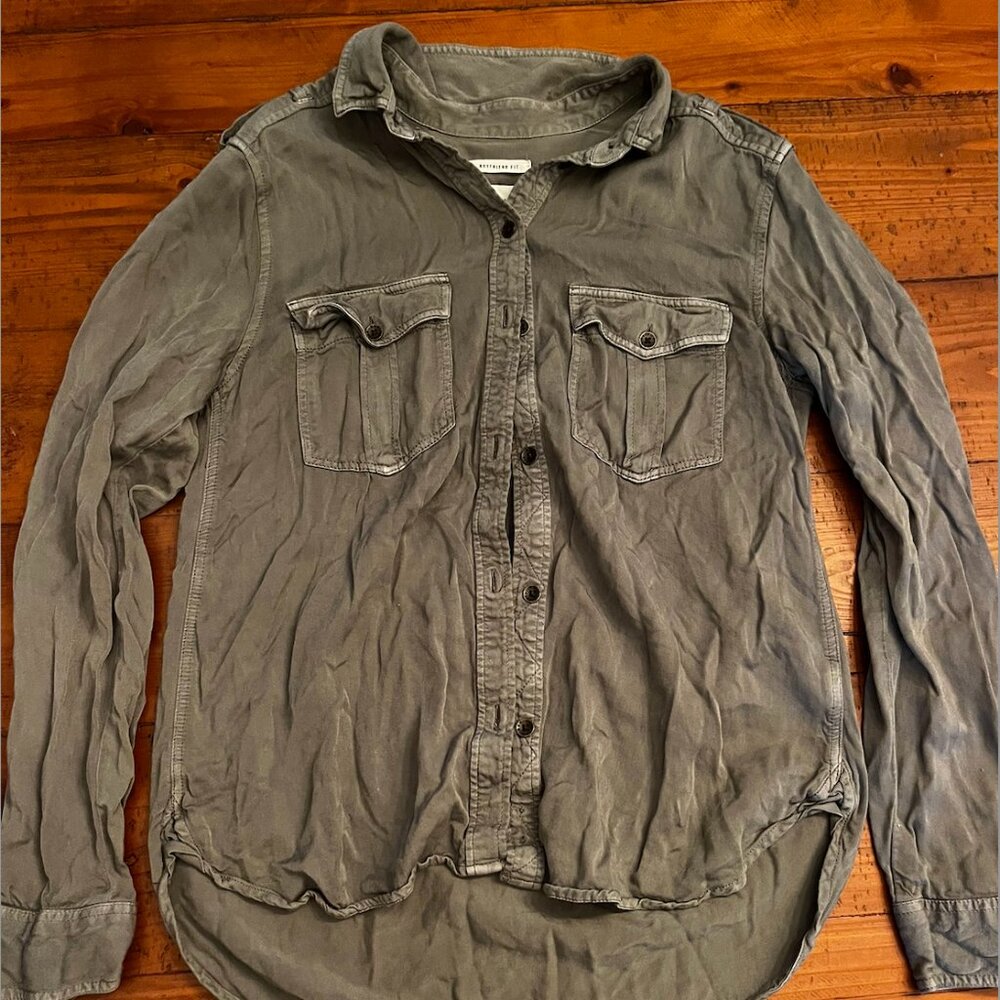 Boyfriend Fit Button-Down Shirt